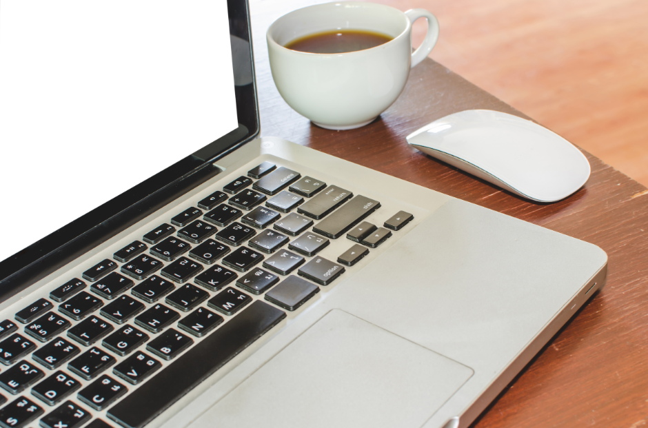 Suncoast Safety – Computer with Coffee Cup. Suncoast Safety - Computer with Coffee Cup.