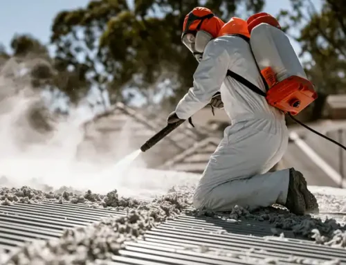 High-pressure Water Cleaning on an Asbestos Roof
